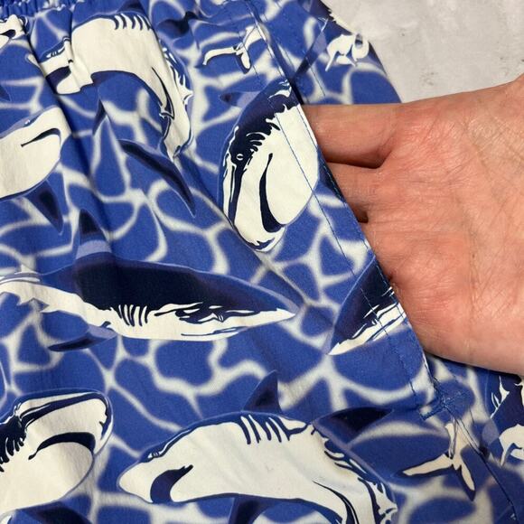 Vilebrequin Shark Print Swim Trunks SIZE XL Blue Shorts Collector 2009 Limited - Picture 8 of 12